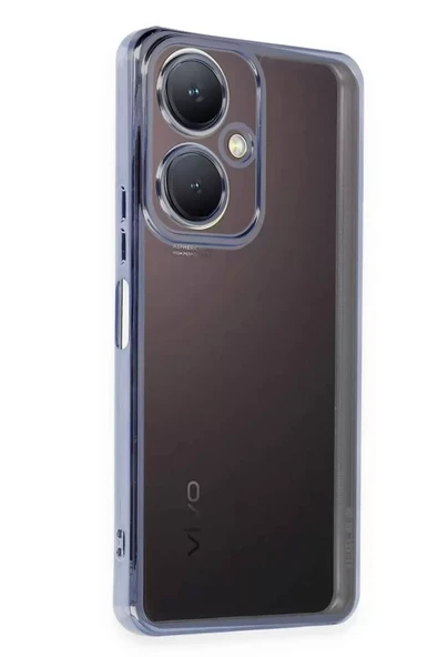 Newface Vivo Y27 Kılıf Razer Lensli Silikon - Açık Mavi ürün görseli 1