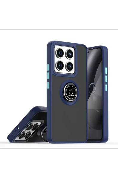 Newface Xiaomi Mi 14T Pro Kılıf Montreal Yüzüklü Silikon Kapak - Lacivert ürün görseli 1