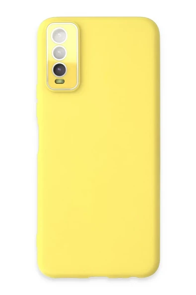 Newface Vivo Y11S Kılıf Lansman Glass Kapak - Sarı ürün görseli 1