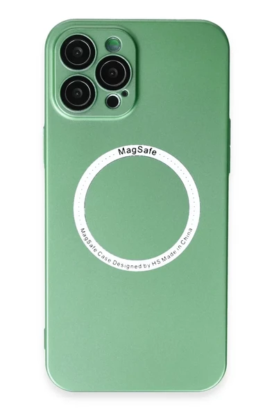 Newface Apple iPhone 12 Pro Kılıf Jack Magneticsafe Lens Silikon - Yeşil ürün görseli 1