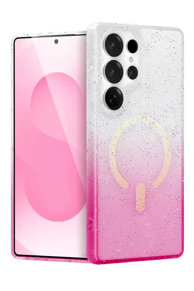 Newface Samsung Galaxy S24 Ultra Pummel Shiny Magsafe Kapak - Pembe ürün görseli 1