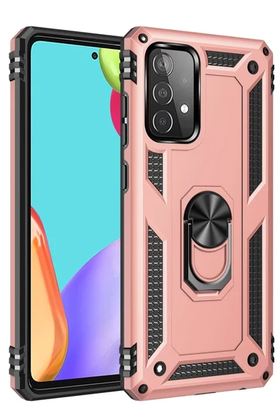 Newface Samsung Galaxy A53 5G Kılıf Sofya Yüzüklü Silikon Kapak - Rose ürün görseli 1