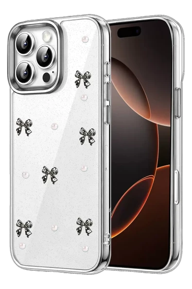 Newface Apple iPhone 16 Pro Max Fiyonk Desenli Kapak - Desen 8 ürün görseli 1