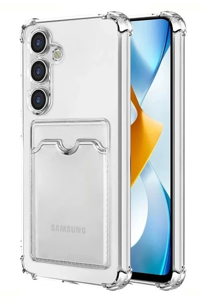 Newface Samsung Galaxy S24 Kılıf Kart Şeffaf Silikon - Şeffaf ürün görseli 1