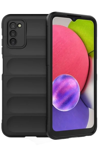 Newface Samsung Galaxy A03S Kılıf Optimum Silikon - Siyah ürün görseli 1