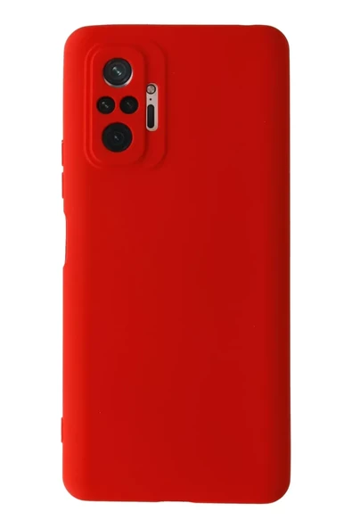 Newface Xiaomi Redmi Note 10 Pro Kılıf Nano içi Kadife Silikon - Kırmızı ürün görseli 1
