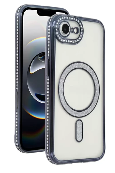 Newface Apple iPhone 16E Joke Simli Magneticsafe Kılıf - Siyah ürün görseli 1