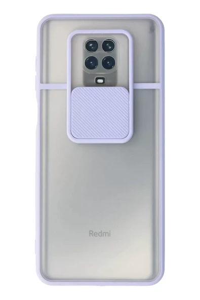 Newface Xiaomi Redmi Note 9 Pro Kılıf Palm Buzlu Kamera Sürgülü Silikon - Lila ürün görseli 1