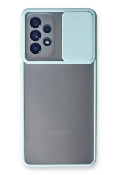 Newface Samsung Galaxy A33 5G Kılıf Palm Buzlu Kamera Sürgülü Silikon - Turkuaz ürün görseli 1