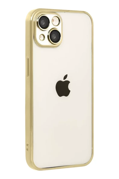 Newface Apple iPhone 15 Razer Lensli Silikon - Gold ürün görseli 1