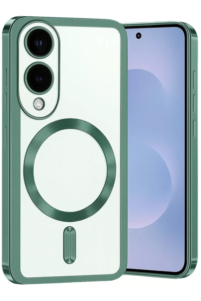 Newface Samsung Galaxy S25 Edge Kross Magneticsafe Kapak - Koyu Yeşil ürün görseli 1