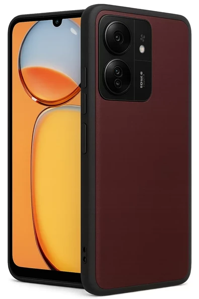 Newface Xiaomi Redmi 13C Kılıf Aras Deri Kapak - Bordo ürün görseli 1