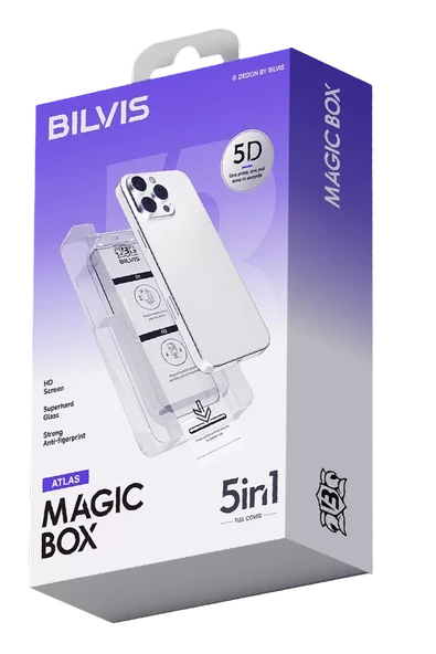 Newface Apple iPhone 13 Pro Max Bilvis 5in1 3D Magic Cam Ekran Koruyucu - Siyah ürün görseli 1