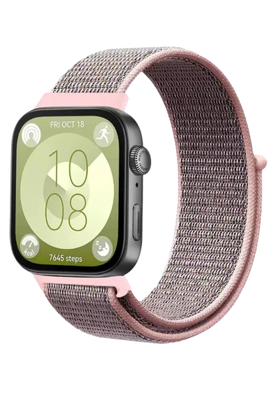 Newface Huawei Fit 4 Hasırlı Cırtcırtlı Kordon - Pembe ürün görseli 1