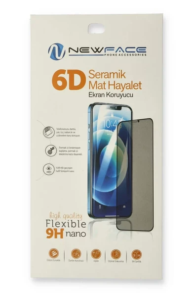 Newface Xiaomi Redmi 12C 6D Mat Seramik Hayalet Nano Ekran Koruyucu ürün görseli 1