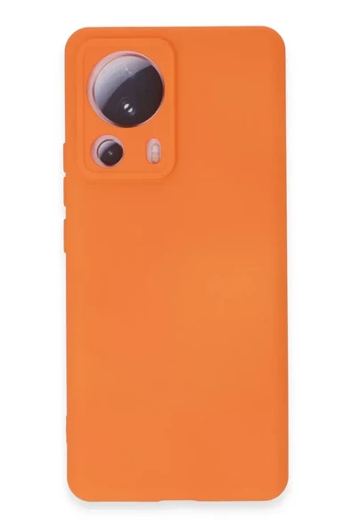 Newface Xiaomi Mi 13 Lite Kılıf Nano içi Kadife Silikon - Turuncu ürün görseli 1