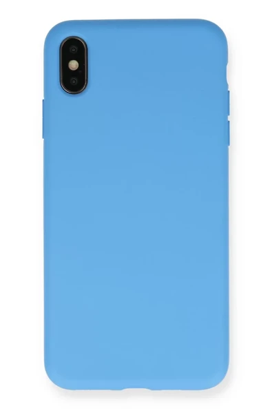 Newface Apple iPhone XS Max Kılıf Nano içi Kadife Silikon - Mavi ürün görseli 1