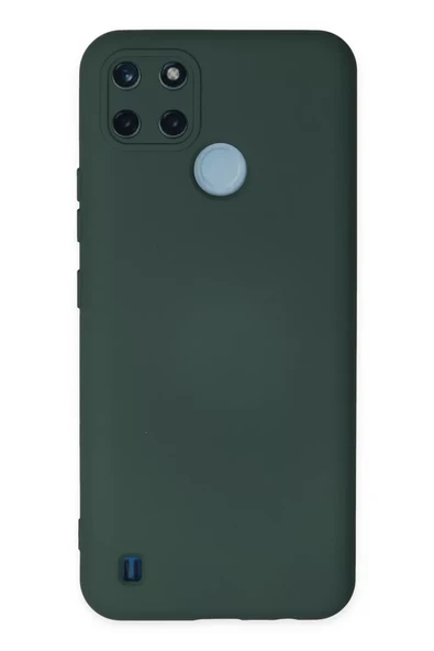 Newface Realme C25Y Kılıf Nano içi Kadife Silikon - Koyu Yeşil ürün görseli 1