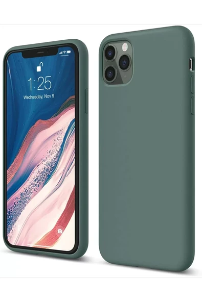 Newface Apple iPhone 11 Pro Kılıf First Silikon - Koyu Yeşil ürün görseli 1