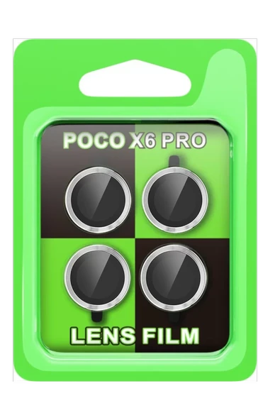 Newface Xiaomi Poco X6 Pro Raze Metal Kamera Lens - Gümüş ürün görseli 1