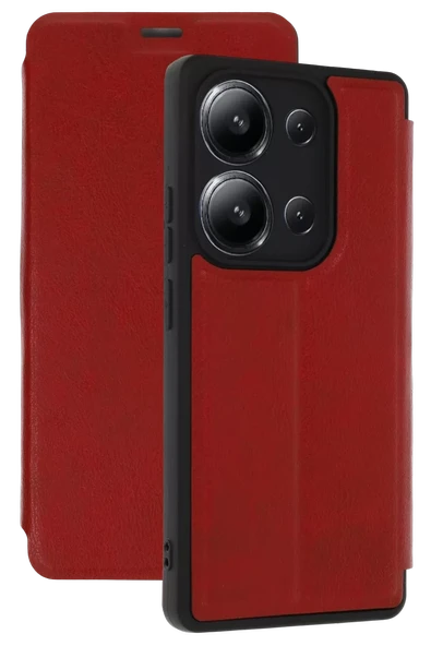 Newface Xiaomi Redmi 15C 4G Flip Cover - Kırmızı ürün görseli 1
