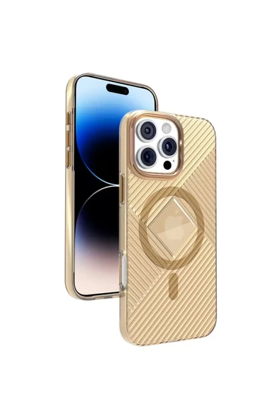 Joko Apple iPhone 16 Pro Stella PC Sert Magsafe Kılıf - Gold ürün görseli 1