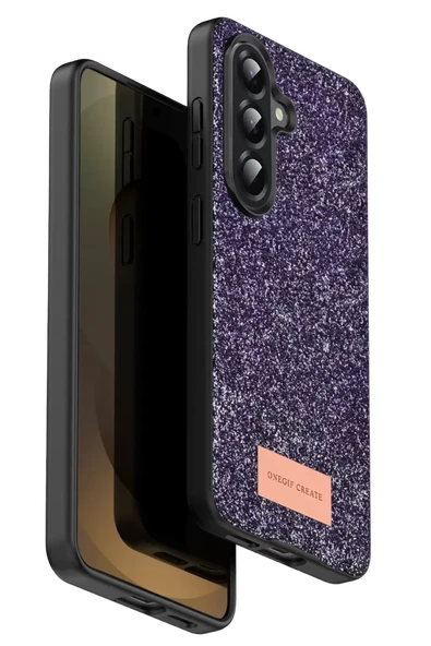 Onegif Samsung Galaxy A17 5G Bright Simli Kapak - Derin Mor ürün görseli 1