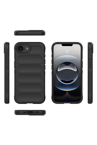 Newface Apple iPhone 16E Kılıf Optimum Silikon - Siyah - Resim 2