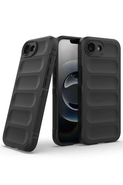 Newface Apple iPhone 16E Kılıf Optimum Silikon - Siyah - Resim 3