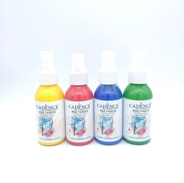 CADENCE Sprey Kumaş Boyası 100ml 4lü Set ürün görseli 1
