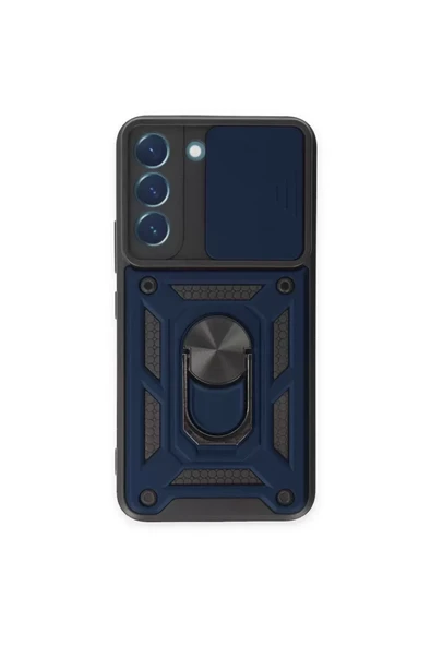 Newface Samsung Galaxy S23 FE Kılıf Pars Lens Yüzüklü Silikon - Lacivert ürün görseli 1