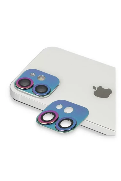 Newface Apple iPhone 11 Pers Alüminyum Kamera Lens - Rainbow ürün görseli 1