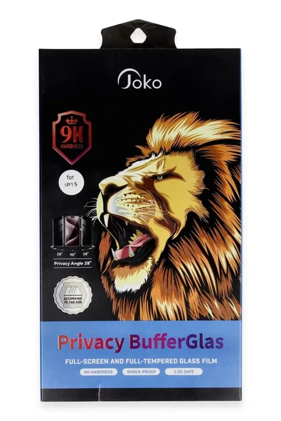 Joko Apple iPhone 14 Buffer Hayalet Cam Ekran Koruyucu - Siyah ürün görseli 1