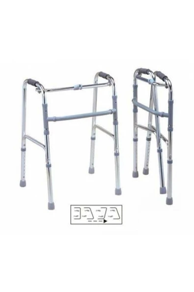 MEDİKALCİM Ithal Alüminyum Walker Wolker Yürüteç Hareketli Katlanabilir Walker ürün görseli 1