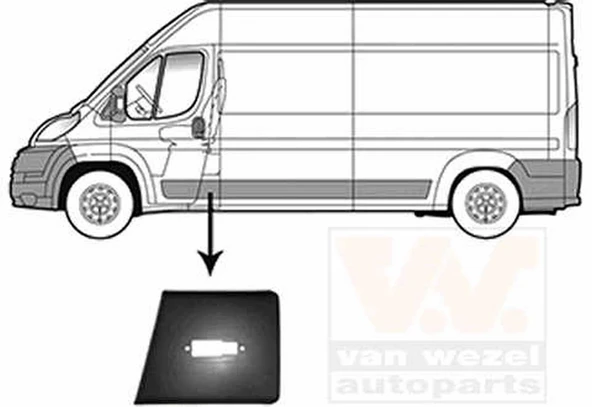 Peugeot Boxer 3 (2006 Yılında Çıkan Kasa) Orta Direk Çıtası Sol (Sinyal Delikli) (Oem No:8547W5) ürün görseli 1