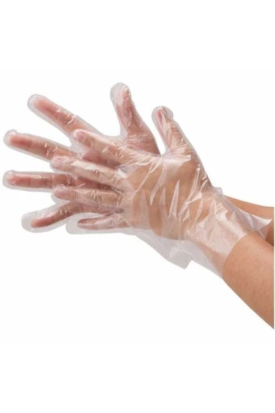 MEDİKALCİM 6 Paket Şeffaf Eldiven 100x6 Toplam 600 Adet Large (l ) Poşet Eldiven Kullan At ürün görseli 1