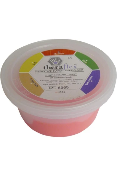 MEDİKALCİM Theraflex Putty El Egzersiz Hamuru Kırmızı Renk (orta) 85 gr ürün görseli 1