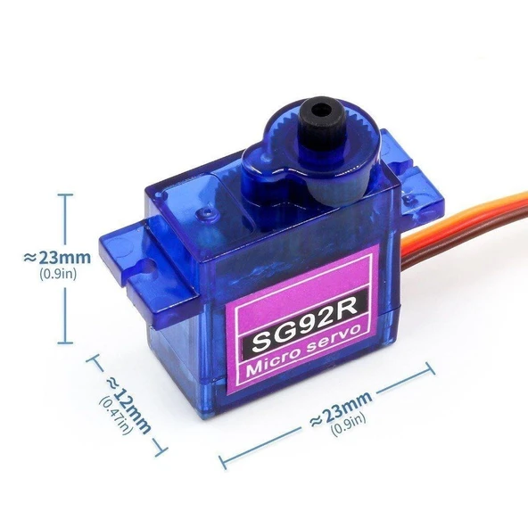 SG92R 2.5kg 4.8V Mikro Servo Motor RC Uçak, RC Araba ürün görseli 1