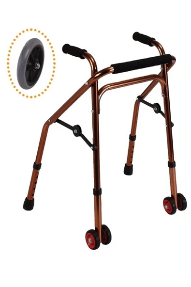 MEDİKALCİM Loco PR-445 Alüminyum Ters Walker Yürütec Hafif Hasta Yürüteci ürün görseli 1