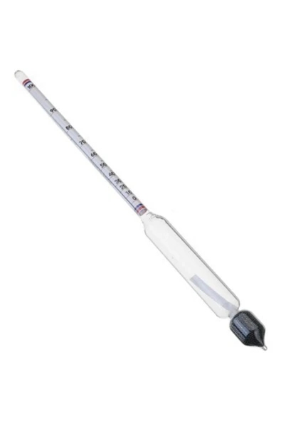 MEDİKALCİM Cam Alkol-metre 0-100 Derece Arası Alkol Seviyesi Ölçer 27 Cm ürün görseli 1