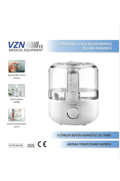 MEDİKALCİM VZN Ultrasonik Hava Nemlendirici Buhar Makinesi ürün görseli 1