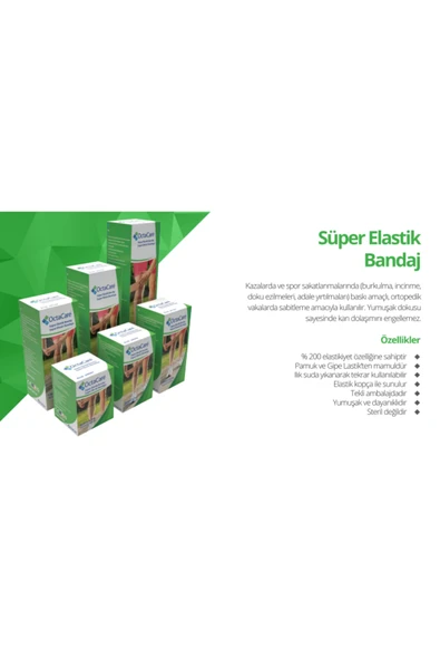 MEDİKALCİM OctaCare Süper Elastik Bandaj 8 cm x 4,5 m 1 Adet ürün görseli 1