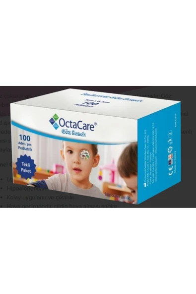 MEDİKALCİM OctaCare Pediatrik Göz Pedi Erkek 5 cm x 6,2 cm 100 Adet ürün görseli 1
