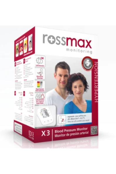 MEDİKALCİM Rossmax X3 Üst Kol Tipi Otomatik Tansiyon Aleti 5 Yıl GarantiliRossmax ürün görseli 1