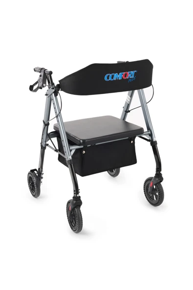 Comfort Plus Dm-9200 150 kg Taşıma Kapasiteli Alüminyum Obez XXL Rolatör Yürüteç ürün görseli 1