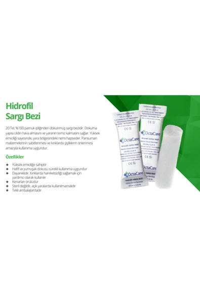 Octacare Hidrofil Sargı Bezi 15 cm x 10 m 10 Adet ürün görseli 1