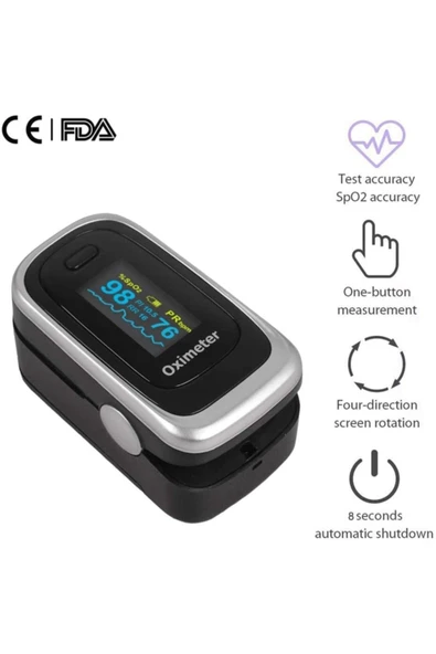 MEDİKALCİM Pulse Oksimetre M170 Oksijen Satürasyon Ölçüm Cihazı Alarmlı ürün görseli 1