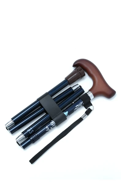 Kifidis 606saw Taşlı Katlanır Baston 9033-2 Lacivert Desenli - Standart ürün görseli 1