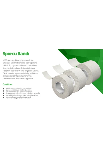 MEDİKALCİM Medikalcim  OctaCare Sport Tape Sporcu Bandı 10 m x 3,75 cm 1 Adet ürün görseli 1