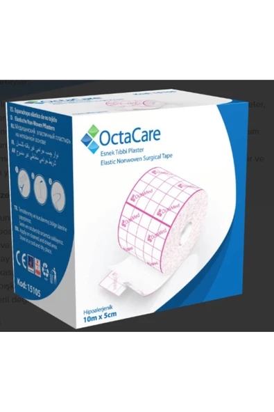 Octacare Esnek Tıbbi Plaster (Fix) 10 m x 5 cm 1 Adet ürün görseli 1
